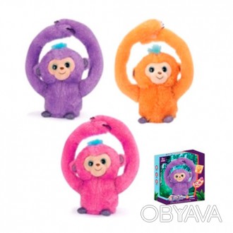 Мягкая игрушка FurStar интерактивная игрушка обезьянка повторюшка 21 см, танцует. . фото 1