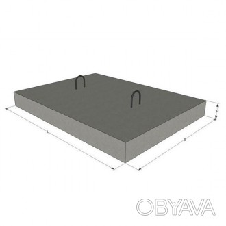 
Залізобетонна плита покриття ПТ 12.5-11-9 H (висота/товщина): 80 мм B (ширина):. . фото 1