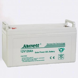 Гелевий акумулятор Jarrett GEL Battery 120 Ah 12V

Гелевий акумулятор Jarrett . . фото 5