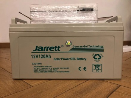 Гелевий акумулятор Jarrett GEL Battery 120 Ah 12V

Гелевий акумулятор Jarrett . . фото 2