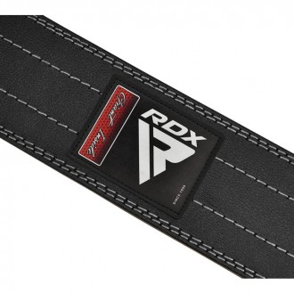 
 Пояс для важкої атлетики RDX Leather Black/White Виготовлений із 100% натураль. . фото 4