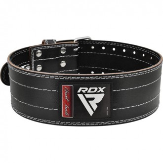 
 Пояс для важкої атлетики RDX Leather Black/White Виготовлений із 100% натураль. . фото 3