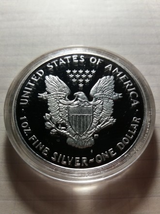 1 долар Liberty США 2014 року. Монета нова. Капсула не відкривалася. Розмір: 40*. . фото 3
