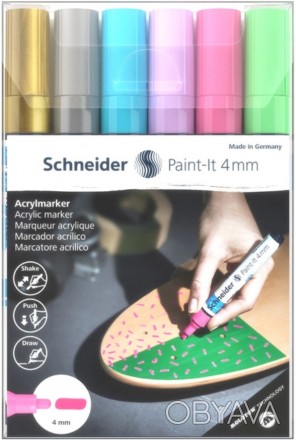 Маркер акриловый для декоративных и художественных работ Schneider Paint-it Wall. . фото 1