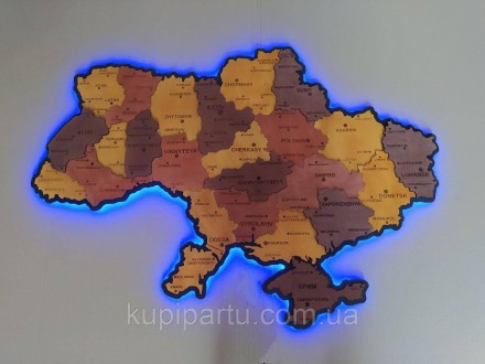 Новинка ручной работы от Гранд Презент. Многослойная рельефная карта Украины изг. . фото 2