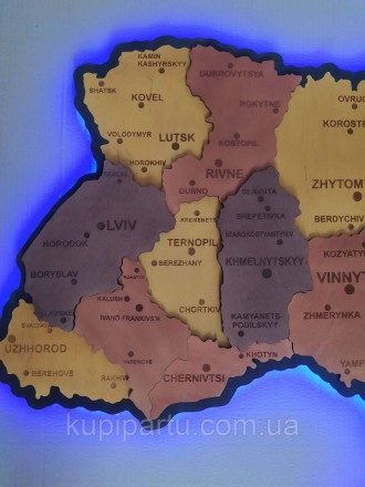 Новинка ручной работы от Гранд Презент. Многослойная рельефная карта Украины изг. . фото 6