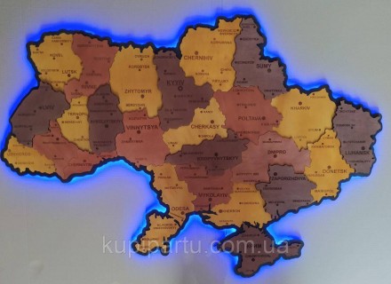 Новинка ручной работы от Гранд Презент. Многослойная рельефная карта Украины изг. . фото 5