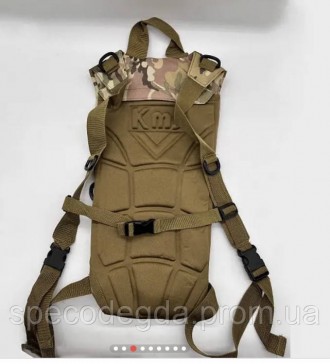 Гідратор-рюкзак MFH 3 л стане в пригоді військовим, туристам і спортсменам. Гнуч. . фото 4