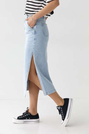 Ищете отличный вариант джинсовой юбочки на лето? Юбка из денима в стиле кэжуал о. . фото 6