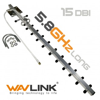 Антена Yagi вузькоспрямована 18° 5.8 ГГц 15 дБ покращена WavLink SMA 15Y для ДК дронів і WiFi пристроїв. Київ. фото 1 Антена Yagi вузькоспрямована 18° 5.8 ГГц 15 дБ покращена WavLink SMA 15Y для ДК дронів і WiFi пристроїв. Київ. фото 1