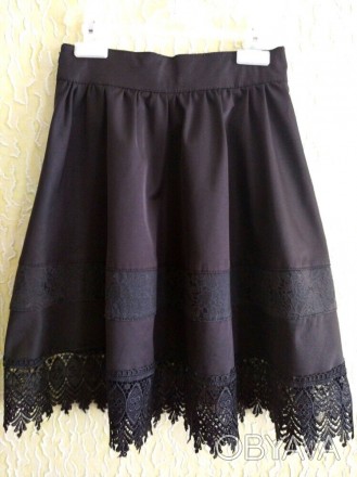Школьная юбка, черная юбка в школу, школьная форма ,р.140, Luxik.
ПОТ 31 см, мо. . фото 1