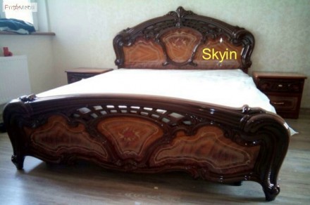 Пропонуємо класичне ліжко з різьбленням Кармен нова горіх.

Ціна вказана за дв. . фото 3