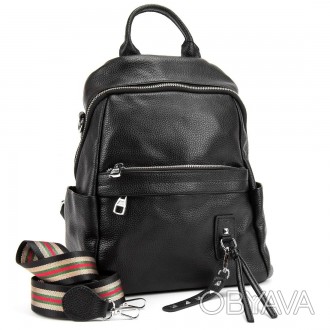 
	Рюкзак Olivia Leather A25F-FL-81518A пошит из телячьей кожи, в черном цвете.
Р. . фото 1