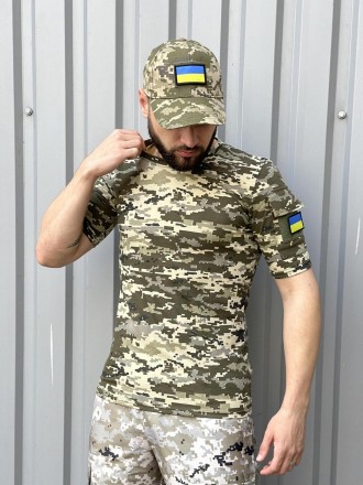 Футболка мужская тактическая для военнослужащих, армейская футболка пиксель без . . фото 8