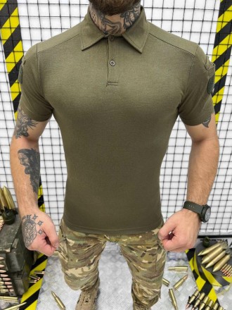 Тактическая футболка зсу поло Metam для военнослужащих, футболка военная олива
Т. . фото 4
