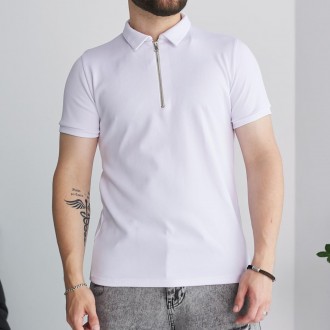 Стильная футболка поло мужская тенниска белая с молнией
Материал: кукуруза трико. . фото 2