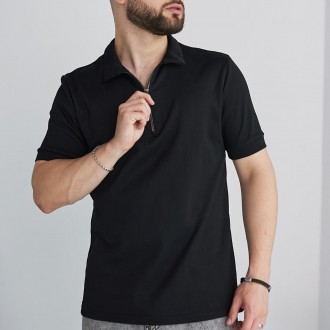 Стильная футболка поло мужская тенниска черная с молнией
Материал: кукуруза трик. . фото 2