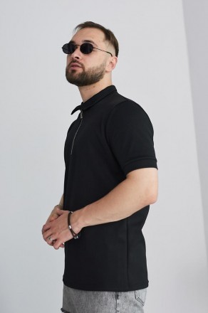 Стильная футболка поло мужская тенниска черная с молнией
Материал: кукуруза трик. . фото 3