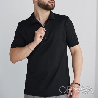 Стильная футболка поло мужская тенниска черная с молнией
Материал: кукуруза трик. . фото 1