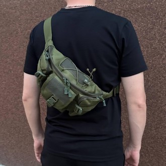Тактична сумка на пояс поясна нагрудна сумка армійська олива оксфорд
Колір: Олив. . фото 8