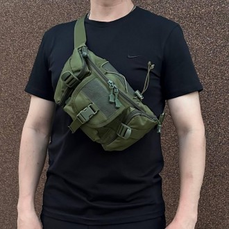 Тактична сумка на пояс поясна нагрудна сумка армійська олива оксфорд
Колір: Олив. . фото 5