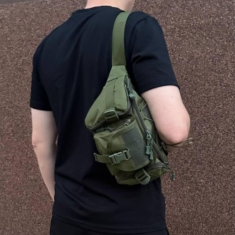 Тактична сумка на пояс поясна нагрудна сумка армійська олива оксфорд
Колір: Олив. . фото 6