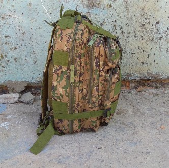 Тактичний рюкзак військовий із системою molle армійський піксель хакі 25 літрів
. . фото 10