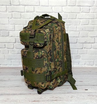 Тактичний рюкзак військовий із системою molle армійський піксель хакі 25 літрів
. . фото 3