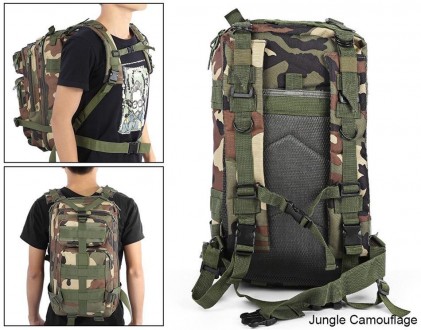 Тактичний рюкзак військовий із системою molle армійський камуфляж хакі 25 літрів. . фото 3