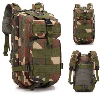 Тактичний рюкзак військовий із системою molle армійський камуфляж хакі 25 літрів. . фото 2