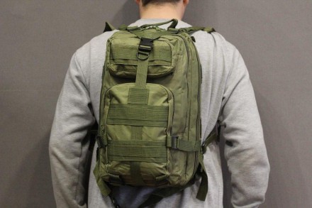 Тактичний рюкзак військовий із системою molle армійський хакі зелений 25 літрів
. . фото 11