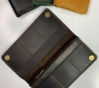 Чоловічий шкіряний гаманець для карток, купюрник лонгер із натуральної шкіри Cra. . фото 9