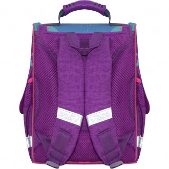 Шкільний каркасний ортопедичний рюкзак для дівчаток 1-3 класів світловідбиваючий. . фото 3