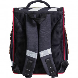Школьный каркасный рюкзак ортопедический для девочек 1-3 классов светоотражающий. . фото 4