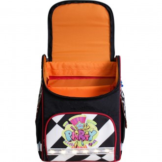 Школьный каркасный рюкзак ортопедический для девочек 1-3 классов светоотражающий. . фото 6