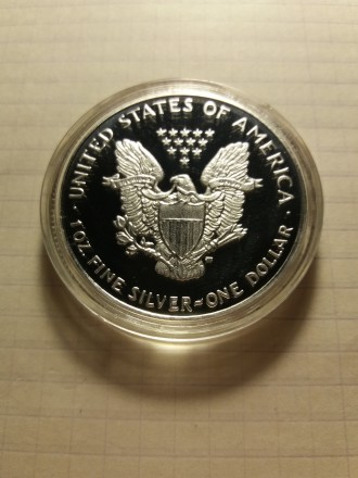 1 долар Liberty США 2013 року. Монета нова. Капсула не відкривалася. Розмір: 40*. . фото 3