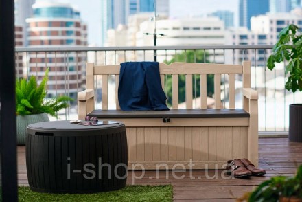 Садовый ящик - стол KETER CIRCA WOOD 140 л, коричневый
Современный дизайн сундук. . фото 4