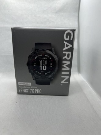 
Garmin Fenix 7X pro Sapphire Solar Slate Grey Titanium with Black Band (010-027. . фото 2