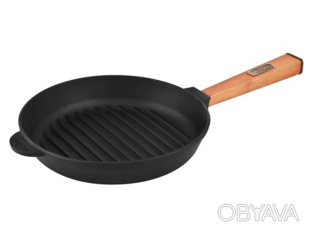 Чугунная сковорода гриль Optima 240х40 мм