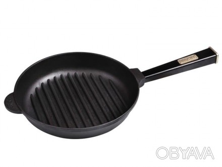 Чугунная сковорода гриль Optima Black 240х40 мм