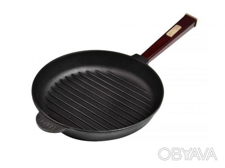 Чугунная сковорода гриль Optima Bordo 260х40 мм