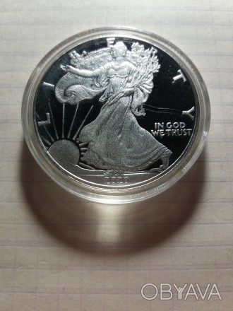 1 долар Liberty США 2020 року. Монета нова. Капсула не відкривалася. Розмір: 40*. . фото 1