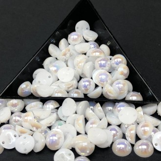 Напівбусини білі з покриттям АВрозмір - 8 ммкількість в упаковці – 10 гр. . фото 2