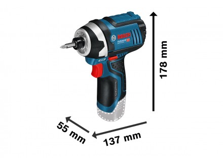 Легкий (1 кг) аккумуляторный ударный винтоверт Bosch GDR 12V-105 для многократно. . фото 3