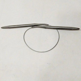 Спицы для вязания металлические на тросике, соединенные между собой металлически. . фото 3