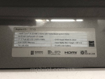 Тачпад Acer V3-771 (NZ-16952) 
Тачпад к ноутбуку Acer V3-771. Есть следы от эксп. . фото 3
