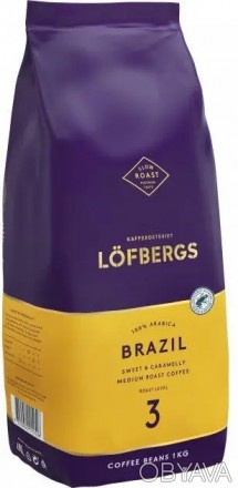 Кава у зернах Lofbergs Brazil 1 кг Кава Lofbergs Brazil у зернах 1 кг Кава серед. . фото 1