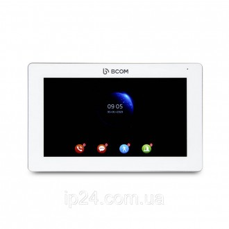 Відеодомофон BCOM BD-770FHD White з кольоровим сенсорним 7-дюймовим IPS-екраном.. . фото 2