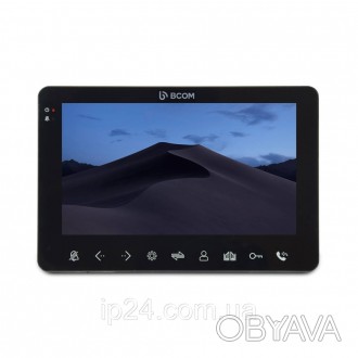  Видеодомофон BCOM BD-780M Black с цветным 7-дюймовым TFT-экраном, сенсорными кн. . фото 1