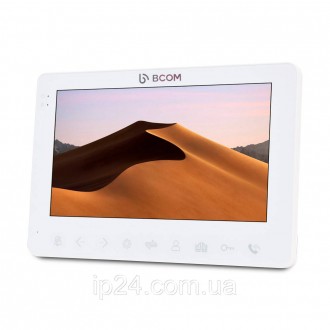 Видеодомофон BCOM BD-780M White с цветным 7-дюймовым TFT-экраном, сенсорными кно. . фото 3